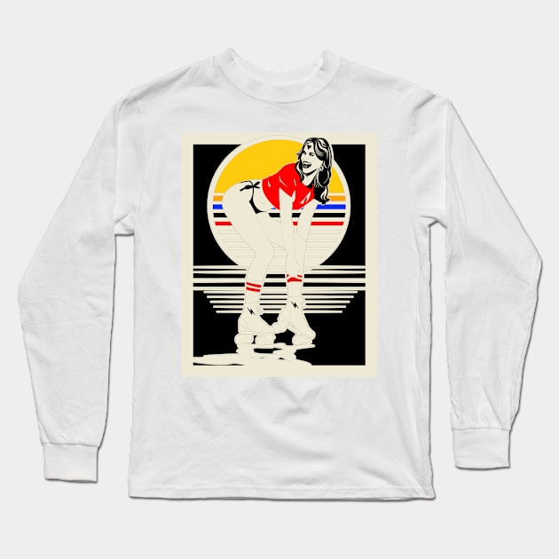 Roller skating Long Sleeve T-Shirt by dolceQ